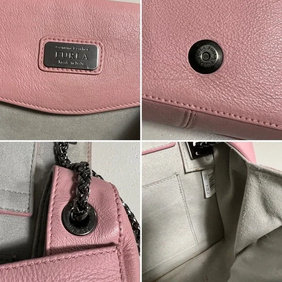 FURLA Diana Leather Chain Strap Bag in Pink - Picture 8 of 16